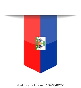 Haiti Flag Vector Bookmark Icon - Illustration