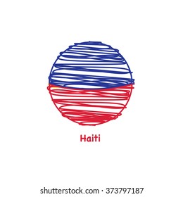 Haiti flag vector illustration.