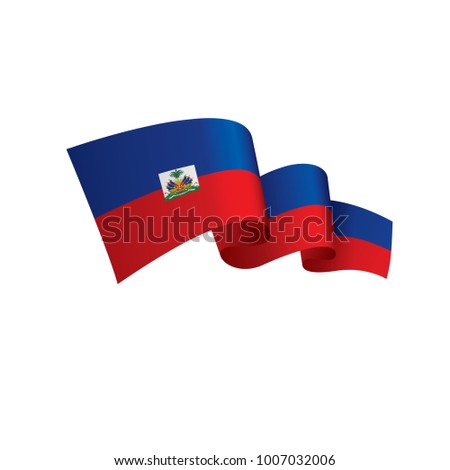 Haiti flag, vector illustration