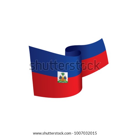 Haiti flag, vector illustration