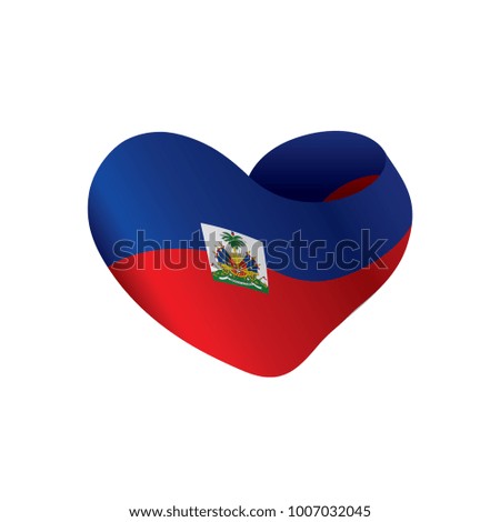 Haiti flag, vector illustration