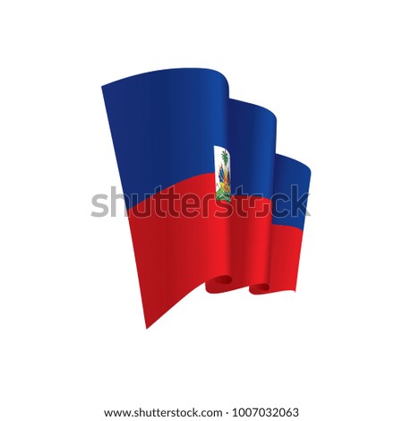 Haiti flag, vector illustration