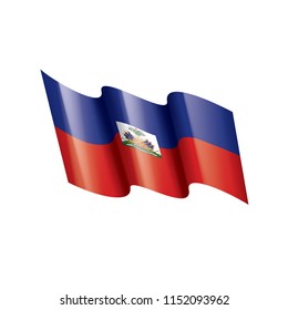Haiti flag, vector illustration on a white background