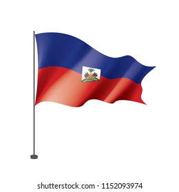 Haiti flag, vector illustration on a white background