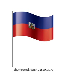 Haiti flag, vector illustration on a white background