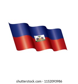 Haiti flag, vector illustration on a white background