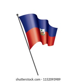 Haiti flag, vector illustration on a white background