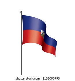 Haiti flag, vector illustration on a white background