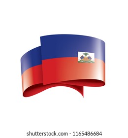 Haiti flag, vector illustration on a white background