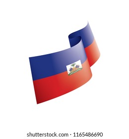 Haiti flag, vector illustration on a white background