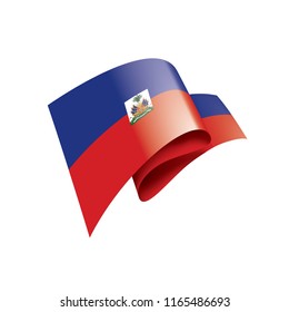 Haiti flag, vector illustration on a white background