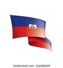 Haiti flag, vector illustration on a white background