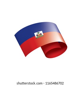 Haiti flag, vector illustration on a white background
