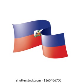 Haiti flag, vector illustration on a white background