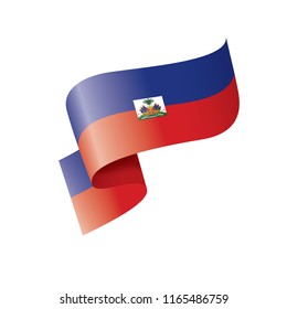 Haiti flag, vector illustration on a white background