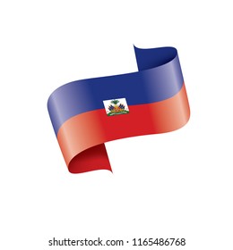 Haiti flag, vector illustration on a white background