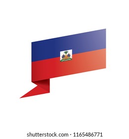 Haiti flag, vector illustration on a white background