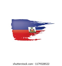 Haiti flag, vector illustration on a white background
