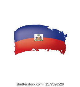Haiti flag, vector illustration on a white background