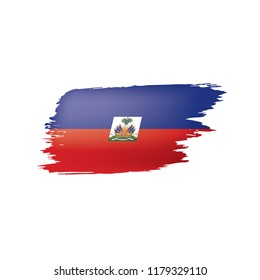 Haiti flag, vector illustration on a white background