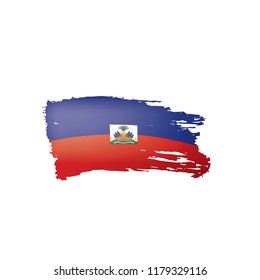 Haiti flag, vector illustration on a white background