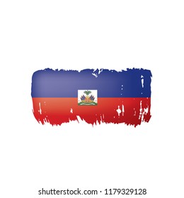 Haiti flag, vector illustration on a white background
