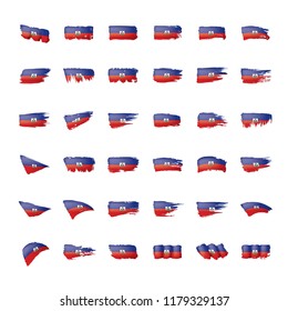 Haiti flag, vector illustration on a white background