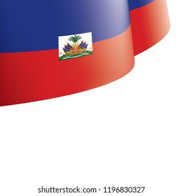 Haiti flag, vector illustration on a white background