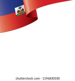 Haiti flag, vector illustration on a white background