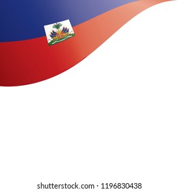 Haiti flag, vector illustration on a white background
