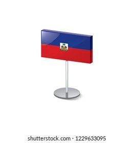 Haiti flag, vector illustration on a white background