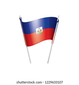 Haiti flag, vector illustration on a white background