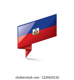Haiti flag, vector illustration on a white background