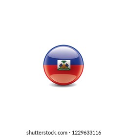 Haiti flag, vector illustration on a white background
