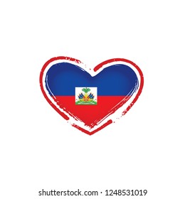 Haiti flag, vector illustration on a white background