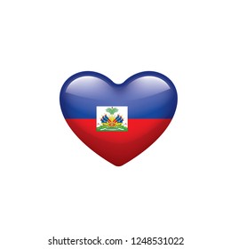 Haiti flag, vector illustration on a white background