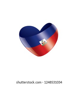 Haiti flag, vector illustration on a white background