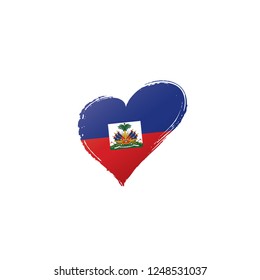 Haiti flag, vector illustration on a white background