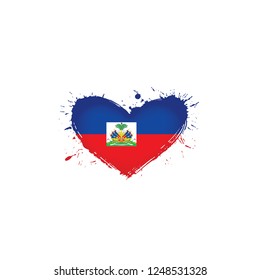 Haiti flag, vector illustration on a white background