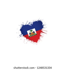 Haiti flag, vector illustration on a white background