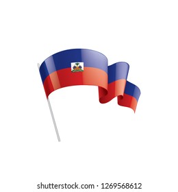 Haiti flag, vector illustration on a white background