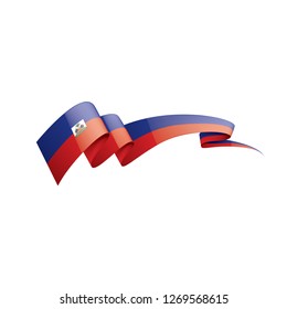 Haiti flag, vector illustration on a white background