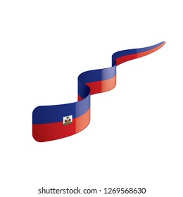 Haiti flag, vector illustration on a white background