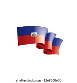 Haiti flag, vector illustration on a white background