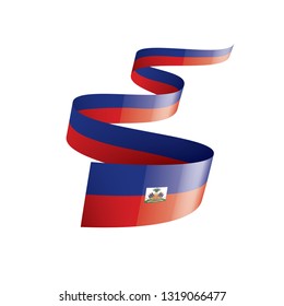 Haiti flag, vector illustration on a white background