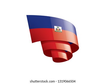 Haiti flag, vector illustration on a white background