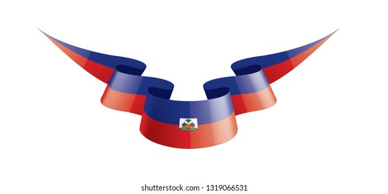 Haiti flag, vector illustration on a white background