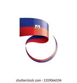 Haiti flag, vector illustration on a white background