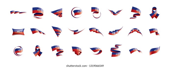 Haiti flag, vector illustration on a white background