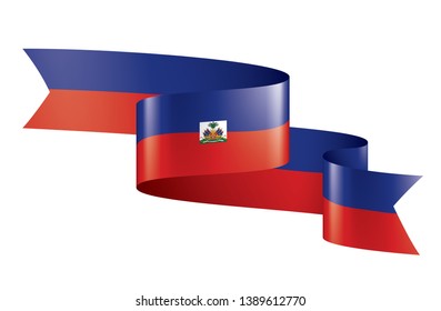Haiti flag, vector illustration on a white background